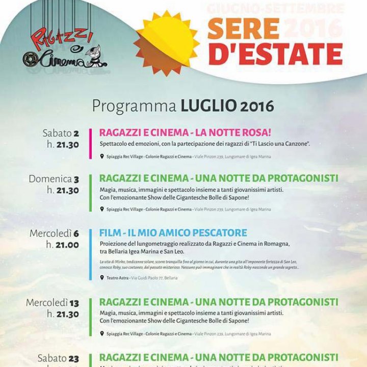 RAGAZZI E CINEMA - UNA NOTTE DA PROTAGONISTI RAGAZZI E CINEMA - UNA NOTTE DA PROTAGONISTI