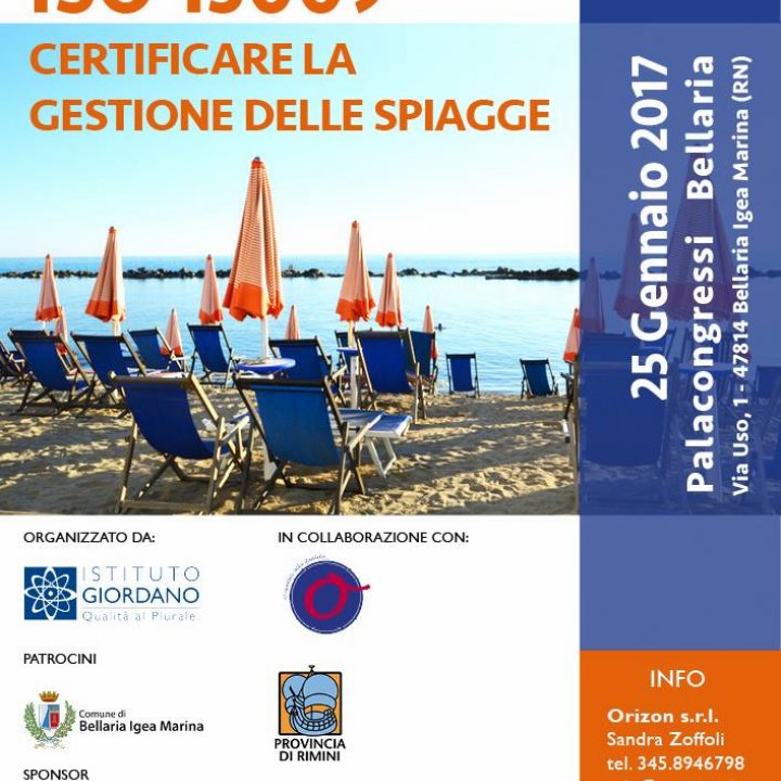 CONVEGNO "CERTIFICARE LA GESTIONE DELLE SPIAGGE"
