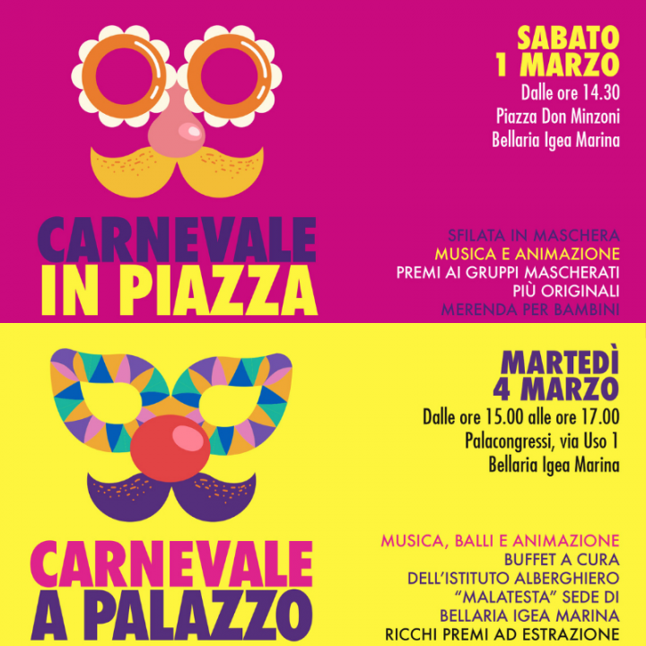 DOPPIO CARNEVALE A BELLARIA IGEA MARINA
