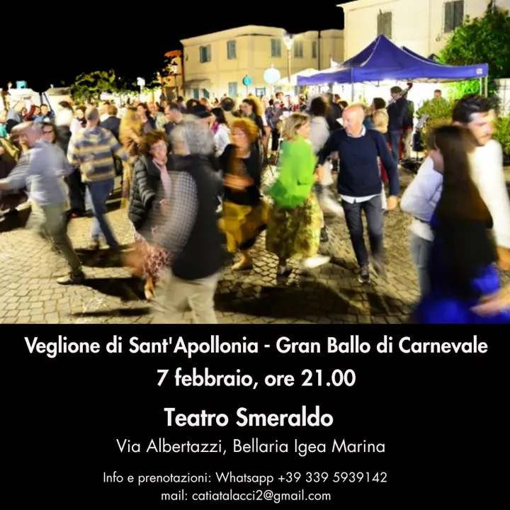 VEGLIONE DI SANTA APOLLONIA – GRAN BALLO DI CARNEVALE