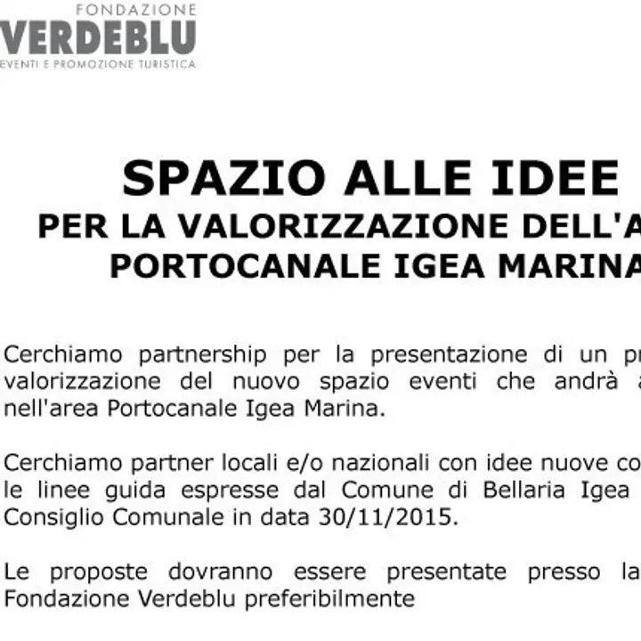 SPAZIO ALLE IDEE PER VALORIZZAZIONE AREA EVENTI