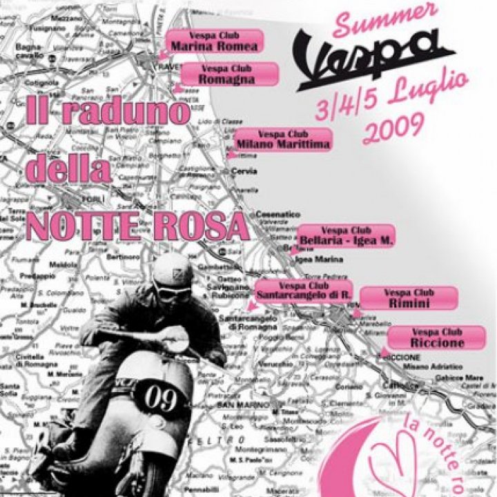 3-4-5 LUGLIO: NOTTE ROSA IN VESPA