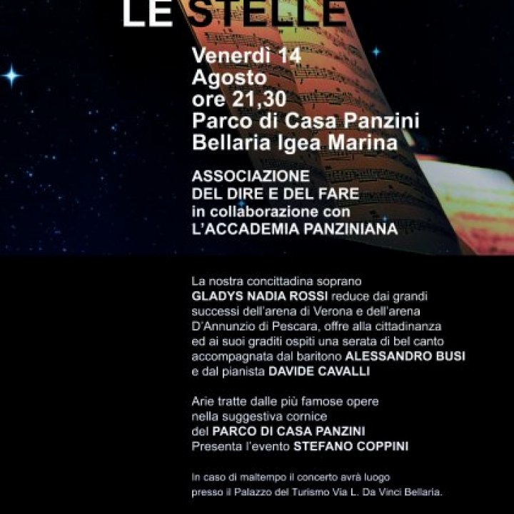 14 AGOSTO_ PARCO CASA PANZINI: 'LIRICA SOTTO LE STELLE'