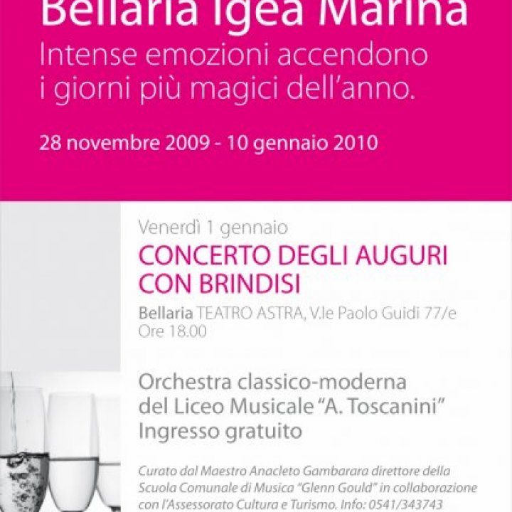 CONCERTO DEGLI AUGURI CON BRINDISI. VENERDI' 01 GENNAIO 2010