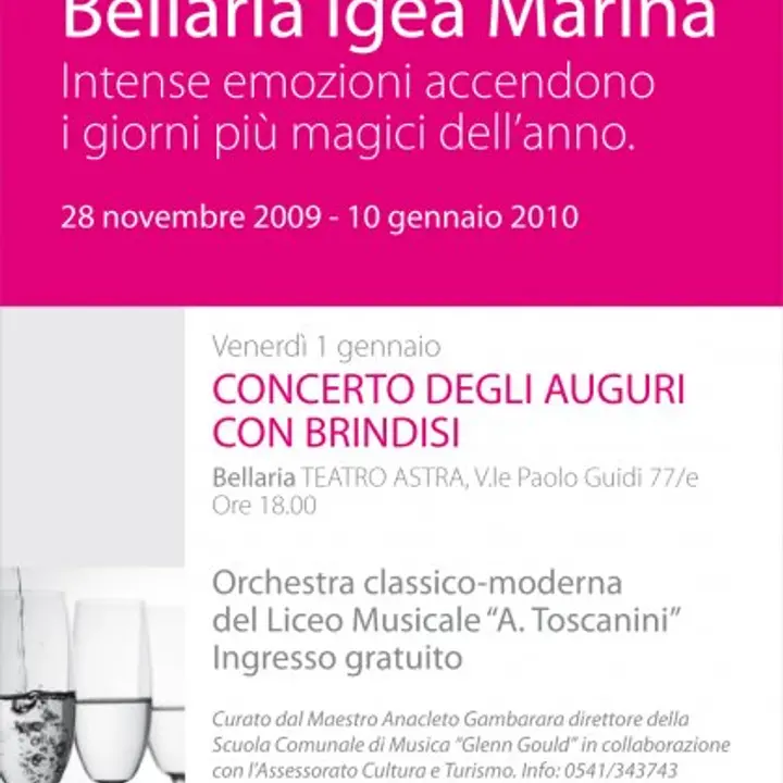 CONCERTO DEGLI AUGURI CON BRINDISI. VENERDI' 01 GENNAIO 2010