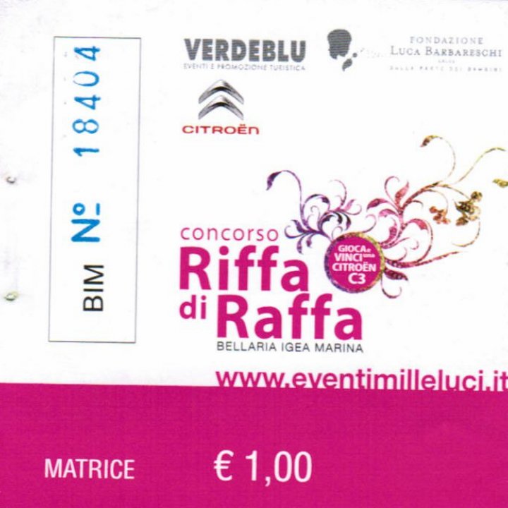 MILLELUCI - CONCORSO RIFFA DI RAFFA VINCI UNA C3!