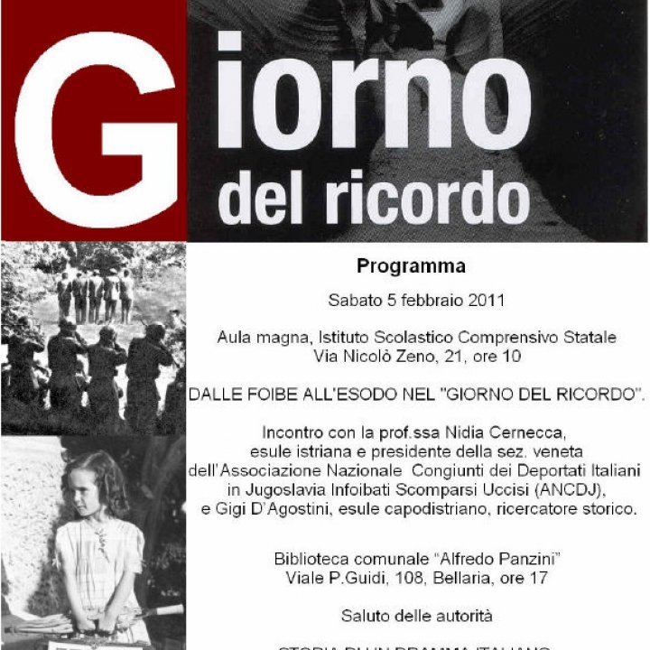 GIORNO DEL RICORDO 05 febbraio 2011
