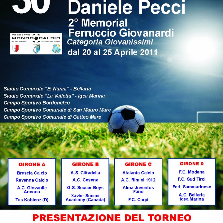 30^ TORNEO "DANIELE PECCI" 20-25 aprile 2011
