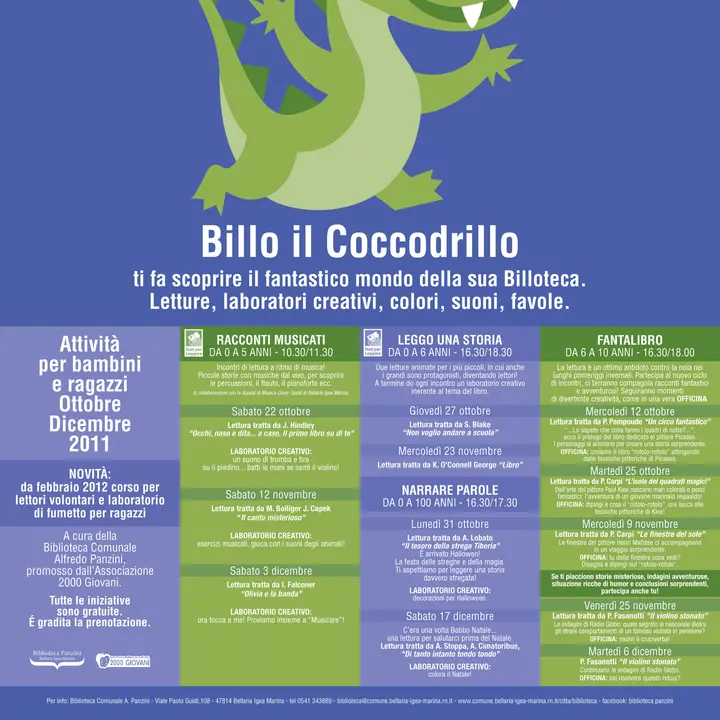 LA BILLOTECA RACCONTI MUSICATI 22 ottobre 2011