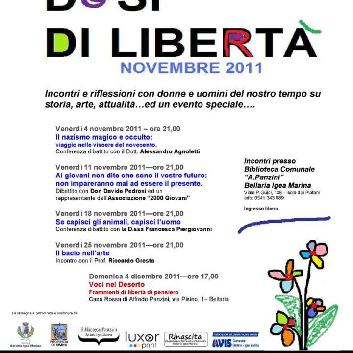 DOSI DI LIBERTA' Incontri e riflessioni 04 novembre 2011