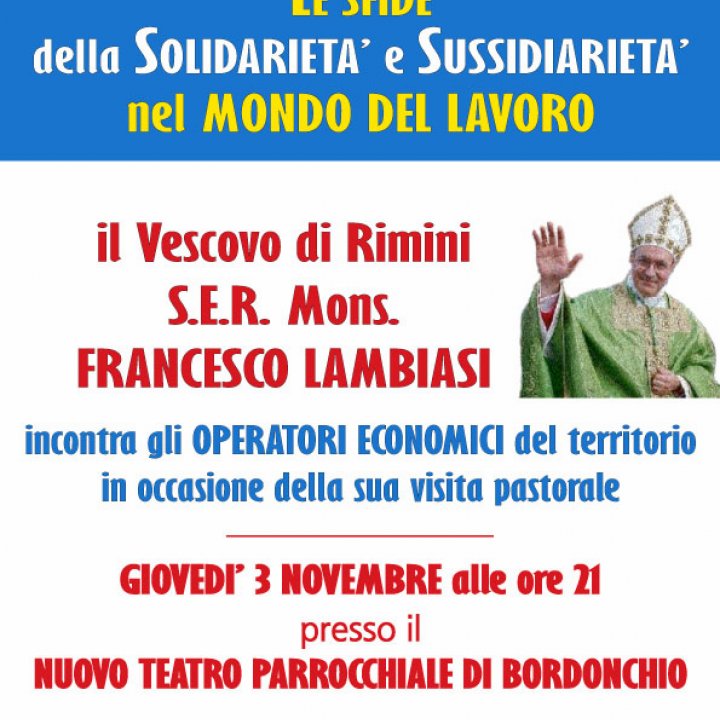 VISITA PASTORALE INCONTRO CON LE CATEGORIE ECONOMICHE 03 novembre 11