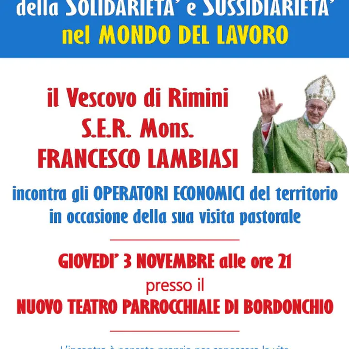 VISITA PASTORALE INCONTRO CON LE CATEGORIE ECONOMICHE 03 novembre 11