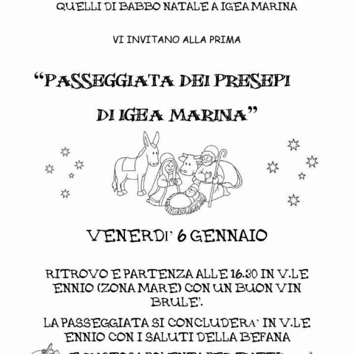PASSEGGIATA DEI PRESEPI DI IGEA MARINA 06 gennaio 2012