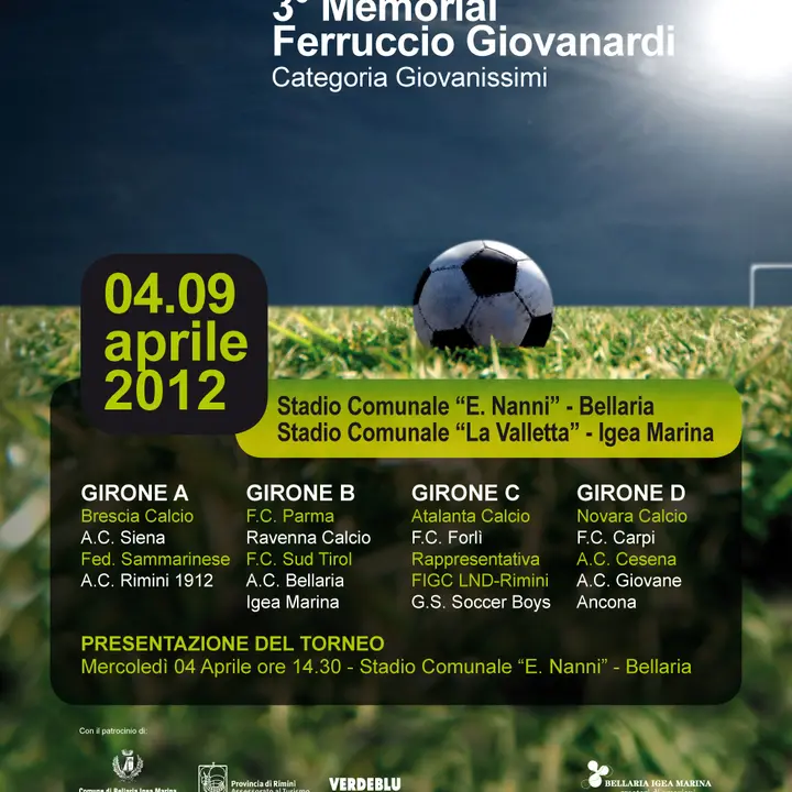 31^ FOOTBALL TOURNAMENT DANIELE PECCI 04-09 april 2012