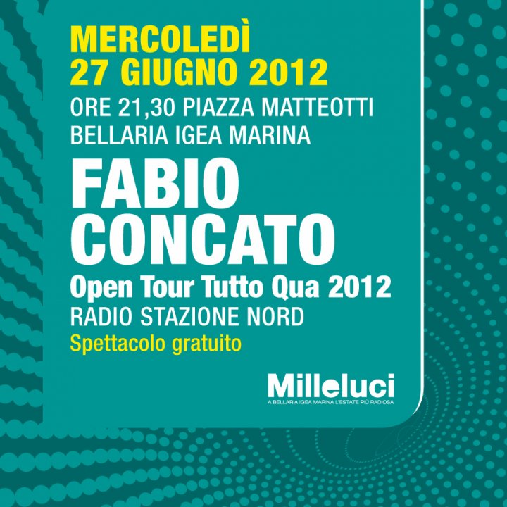 FABIO CONCATO IN CONCERTO 27 giugno 2012