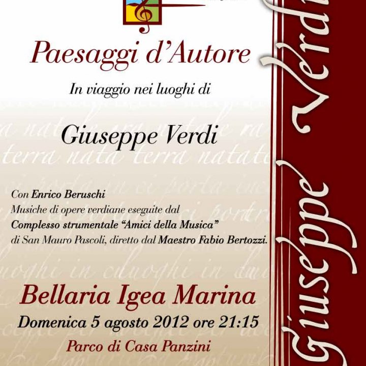 PAESAGGI D'AUTORE: GIUSEPPE VERDI 07 agosto 2012