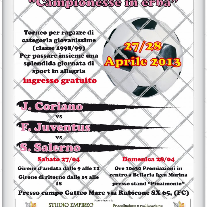 CAMPIONESSE IN ERBA 27-28 aprile 2013