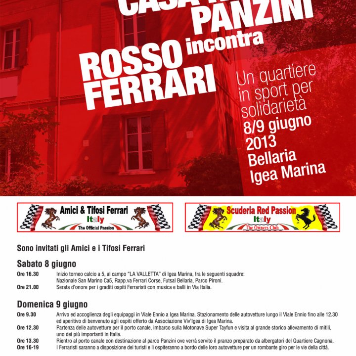 CASA ROSSA PANZINI INCONTRA ROSSO FERRARI 08-09 giugno 2013