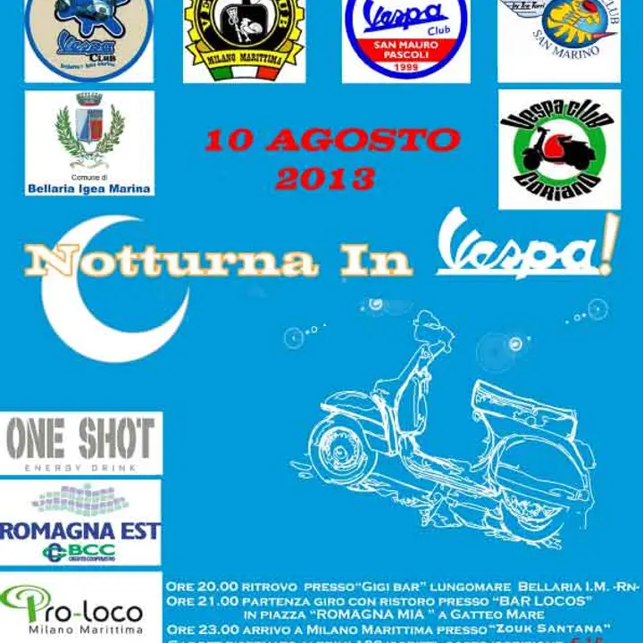NOTTURNA IN VESPA 10 agosto 2013