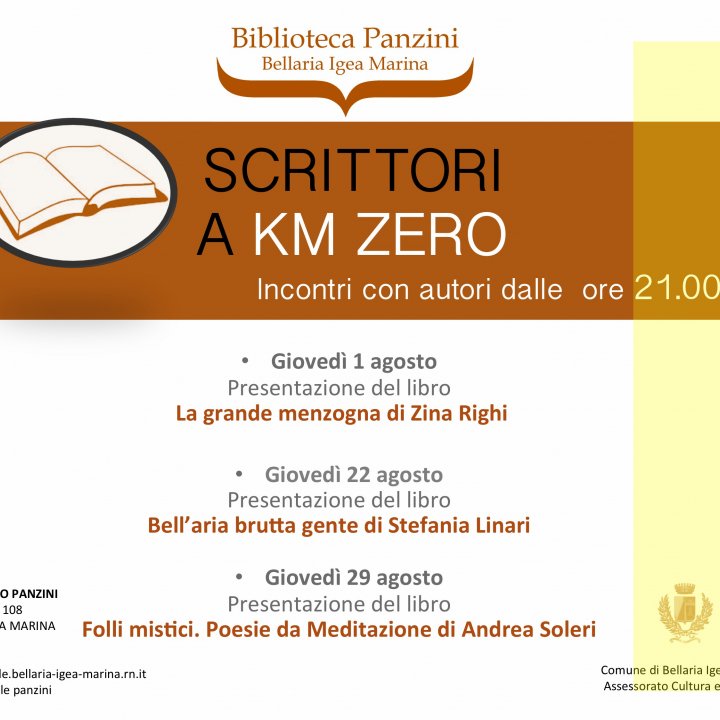 SCRITTORI A KM ZERO 01 agosto 2013