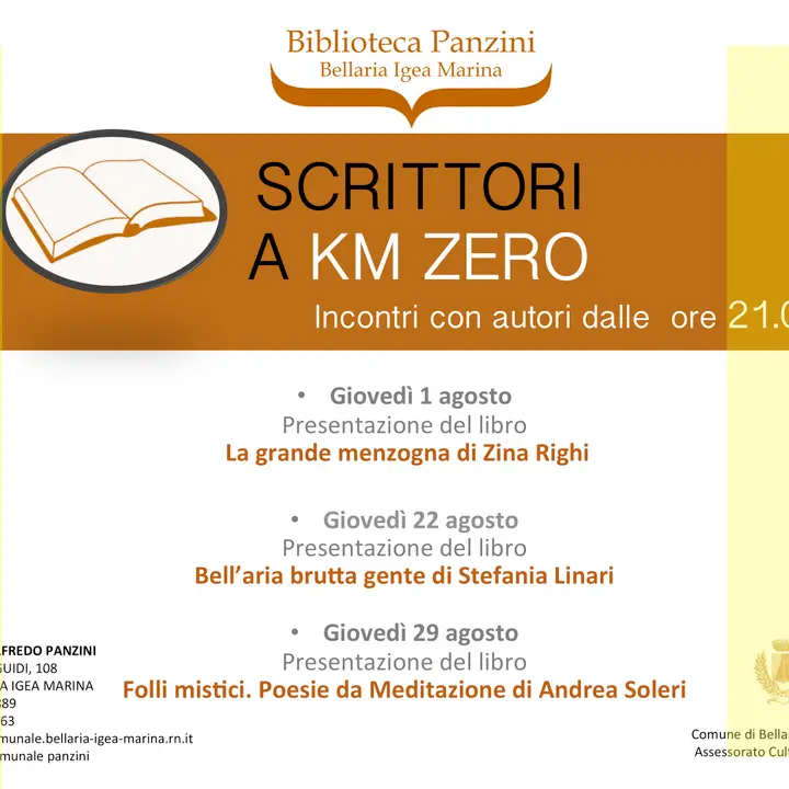 SCRITTORI A KM ZERO 01 agosto 2013