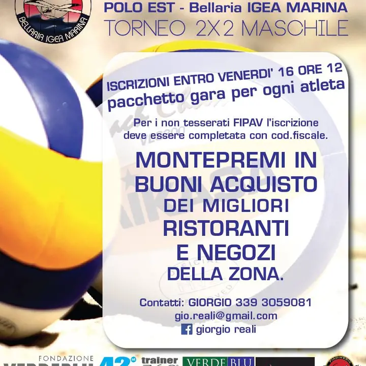 TORNEO BEACH VOLLEY 2x2 maschile 17-18 agosto 2013