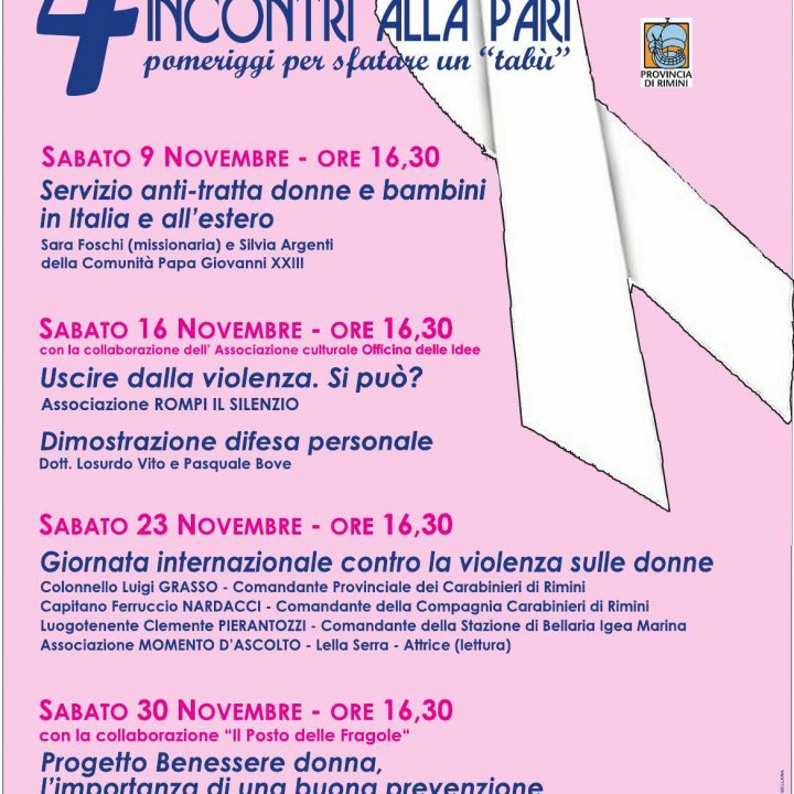 4 INCONTRI ALLA PARI 30 novembre 2013