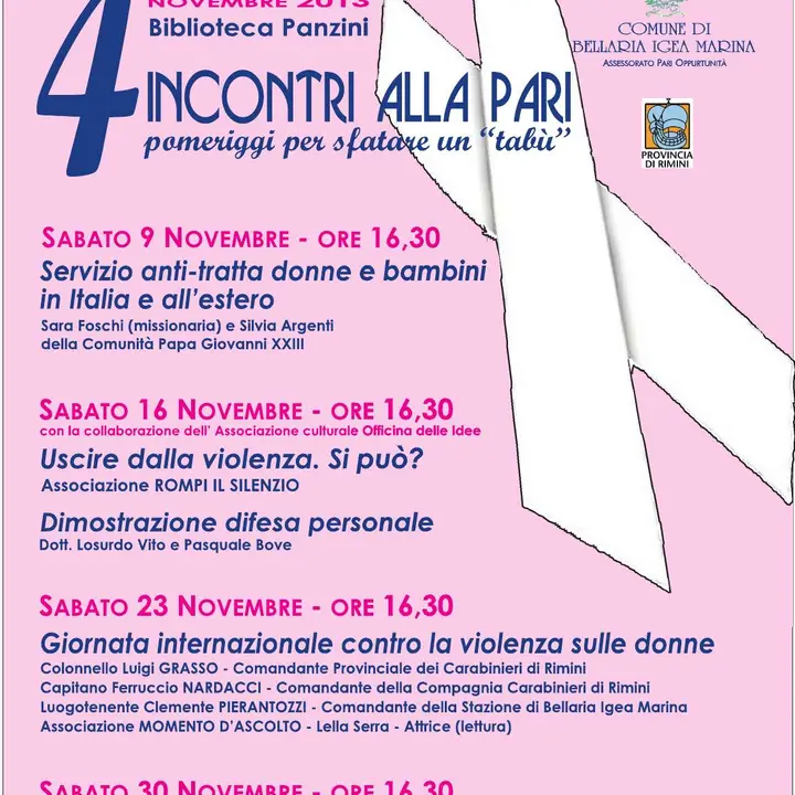 4 INCONTRI ALLA PARI 09 novembre 2013