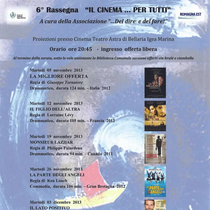 6° RASSEGNA IL CINEMA PER TUTTI 05 novembre 2013