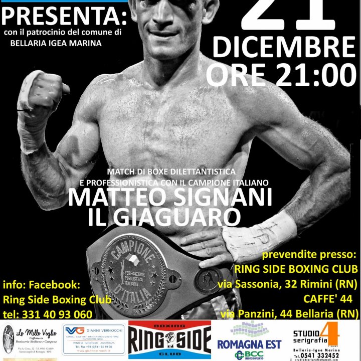 MANIFESTAZIONE PUGILISTICA 21 dicembre 2013