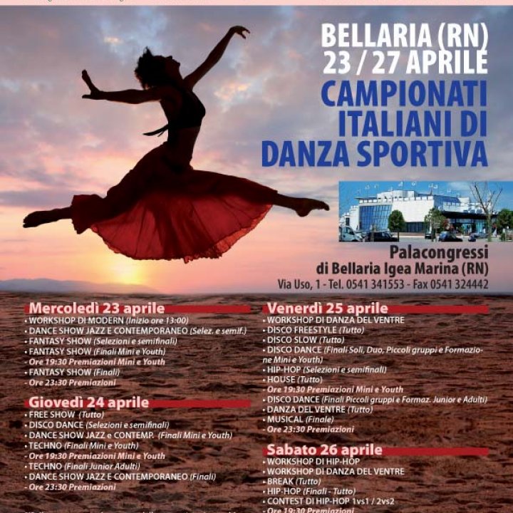 CAMPIONATI ITALIANI DI DANZA SPORTIVA 23-27 aprile 2014