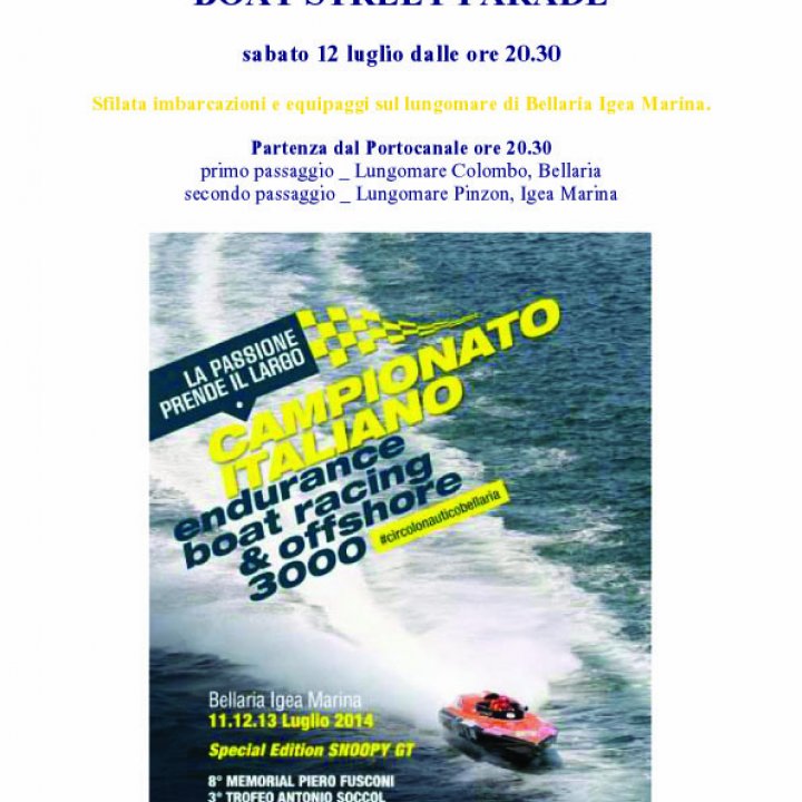 BOAT STREET PARADE 12 luglio 2014