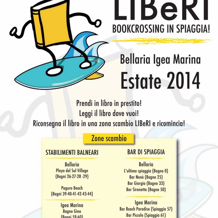 LIBeRI BOOKCROSSING IN SPIAGGIA luglio-agosto 2014