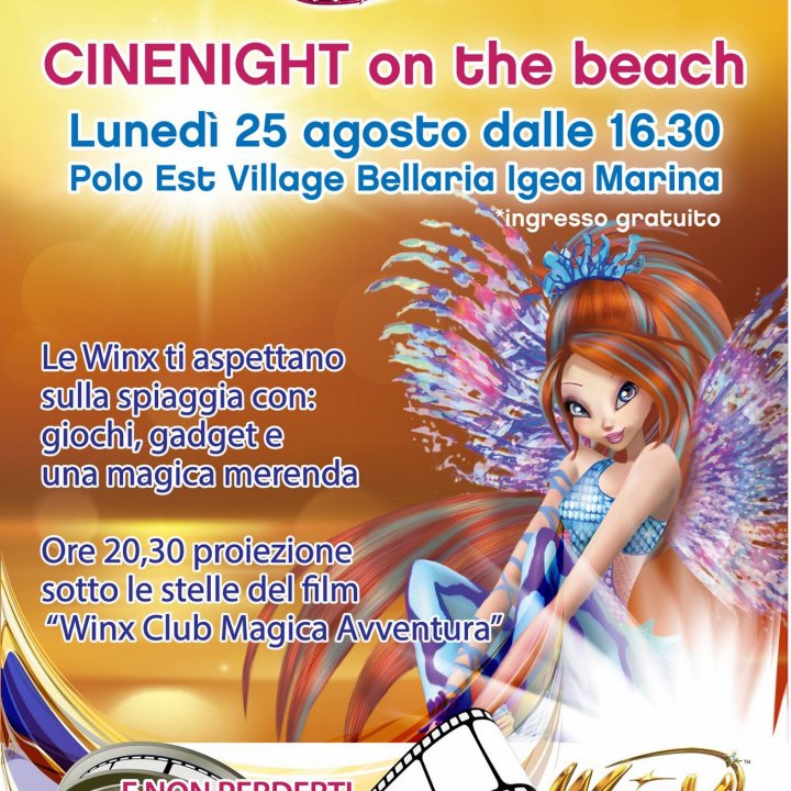 WINX CINENIGHT on the beach 25 august 2014