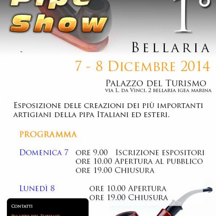 1° EUROPEAN PIPE SHOW 07-08 dicembre 2014 