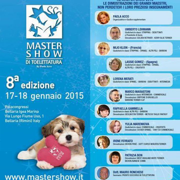 8^ MASTER SHOW TOELETTATURA 17-18 gennaio 2015
