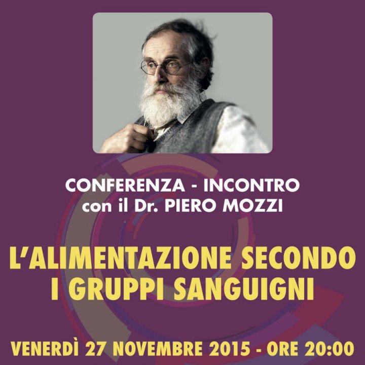CONFERENZA: L'ALIMENTAZIONE SECONDO I GRUPPI SANGUIGNI