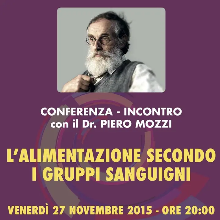 CONFERENZA: L'ALIMENTAZIONE SECONDO I GRUPPI SANGUIGNI