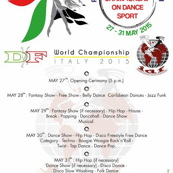 CAMPIONATI ITALIANI DI DANZA SPORTIVA 27-31 maggio 2015