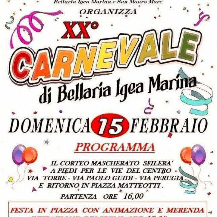 XX CARNEVALE DI BELLARIA IGEA MARINA 15 febbraio 2015